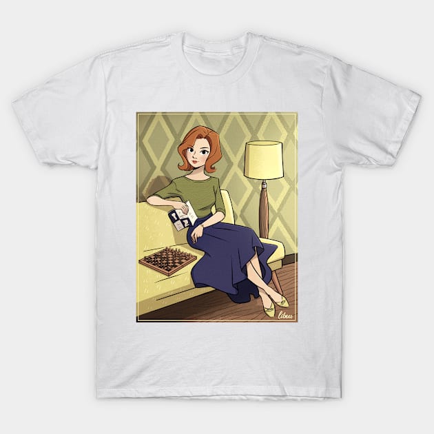 Beth Harmon Queen's Gambit T-Shirt by Libou